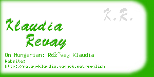 klaudia revay business card